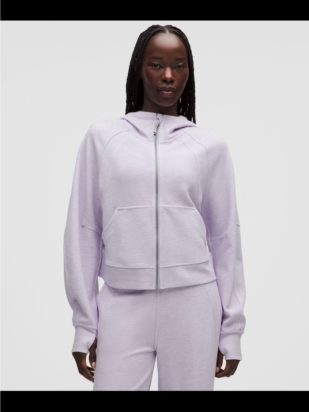 lululemon Waffle Lavender Zip Hoodie